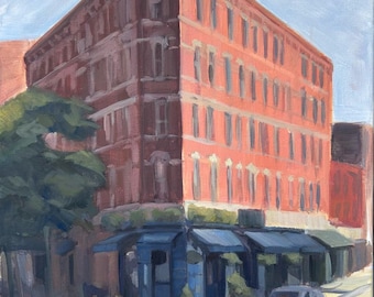 Greenwich Village Oil Painting: 13th Street, NYC Plein Air Art (11x14", Unframed)