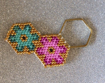 Weaving miyuki Hexagon necklace