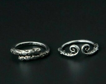Monkey King Headband Toe Ring 925 Sterling Silver 6mm Sun Wukong Midi Band Adjustable Jewelry