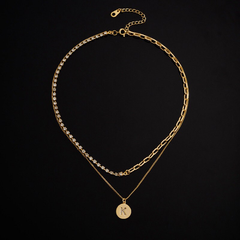 Unique Double Alphabet Locket Design Necklace 18K Gold - Etsy