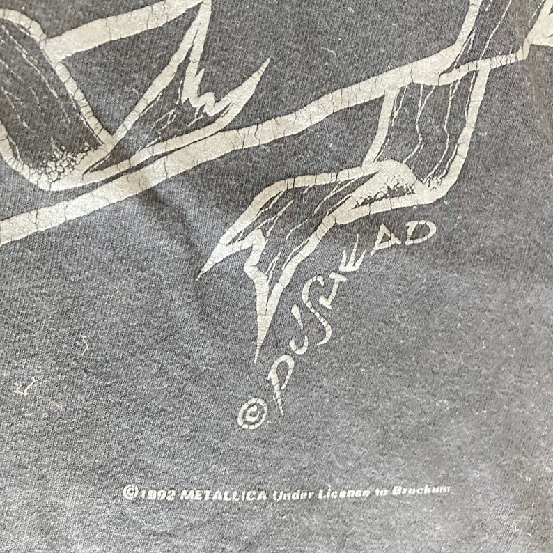 Vintage Metallica pushead snake 90s shirt wild oats image 3