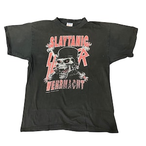 Camisa vintage rara do Slayer do final dos anos 90 da Wehrmacht satânica