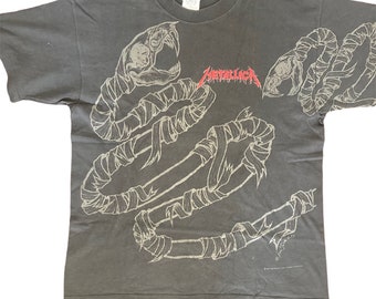 vintage Metallica pushead serpent des années 90 chemise avoine sauvage