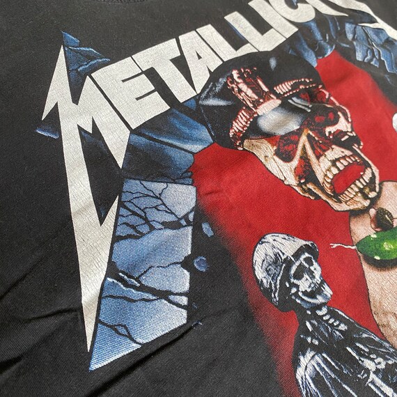 Vintage Metallica early 90s live snake skull  shi… - image 4