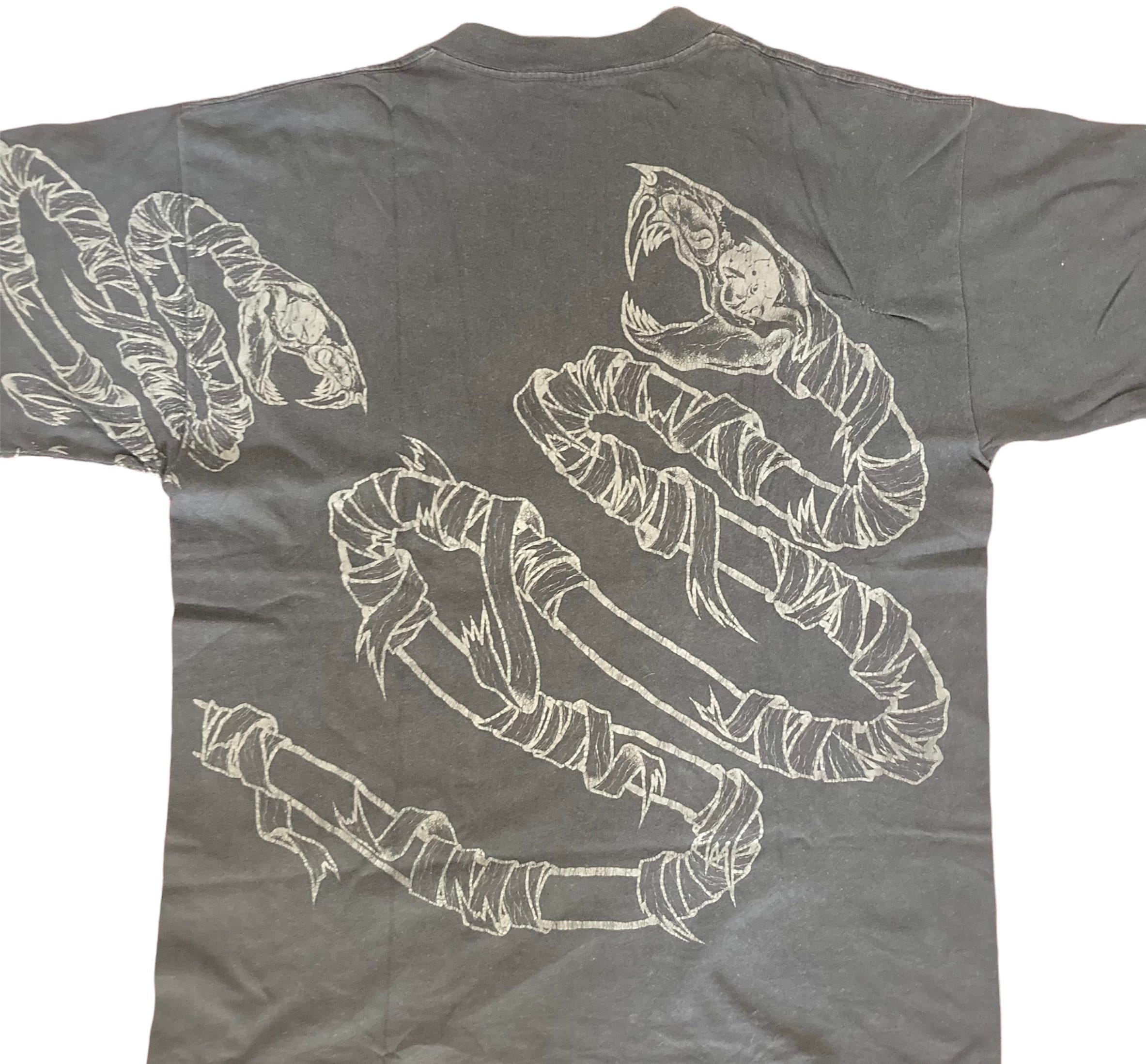 Vintage Metallica Pushead Serpent Des Années 90 Chemise Avoine