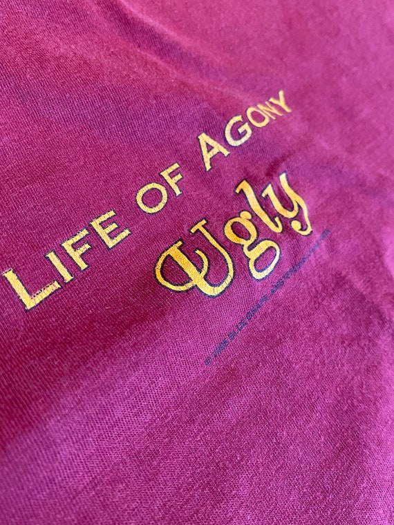 Vintage Life of Agony Shirt 90s Ugly burgundy - image 9