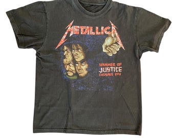 vintage Metallica early Y2K Justice chemise