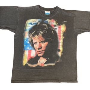 chemise vintage Bon Jovi tournée des années 90 garder l’ère de la foi