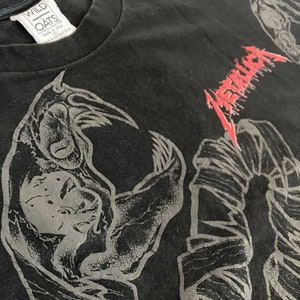 Vintage Metallica pushead snake 90s shirt wild oats image 2