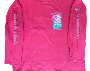 Vintage 90s in the woods ... Heart of the Ages red shirt