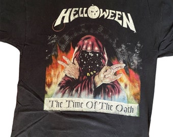 90s HELLOWEEN The Time Of The OATH Tシャツ Vintage 90s Helloween Shirt Large The Time Of The Oath | eBay