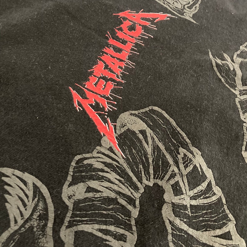 Vintage Metallica pushead snake 90s shirt wild oats image 9