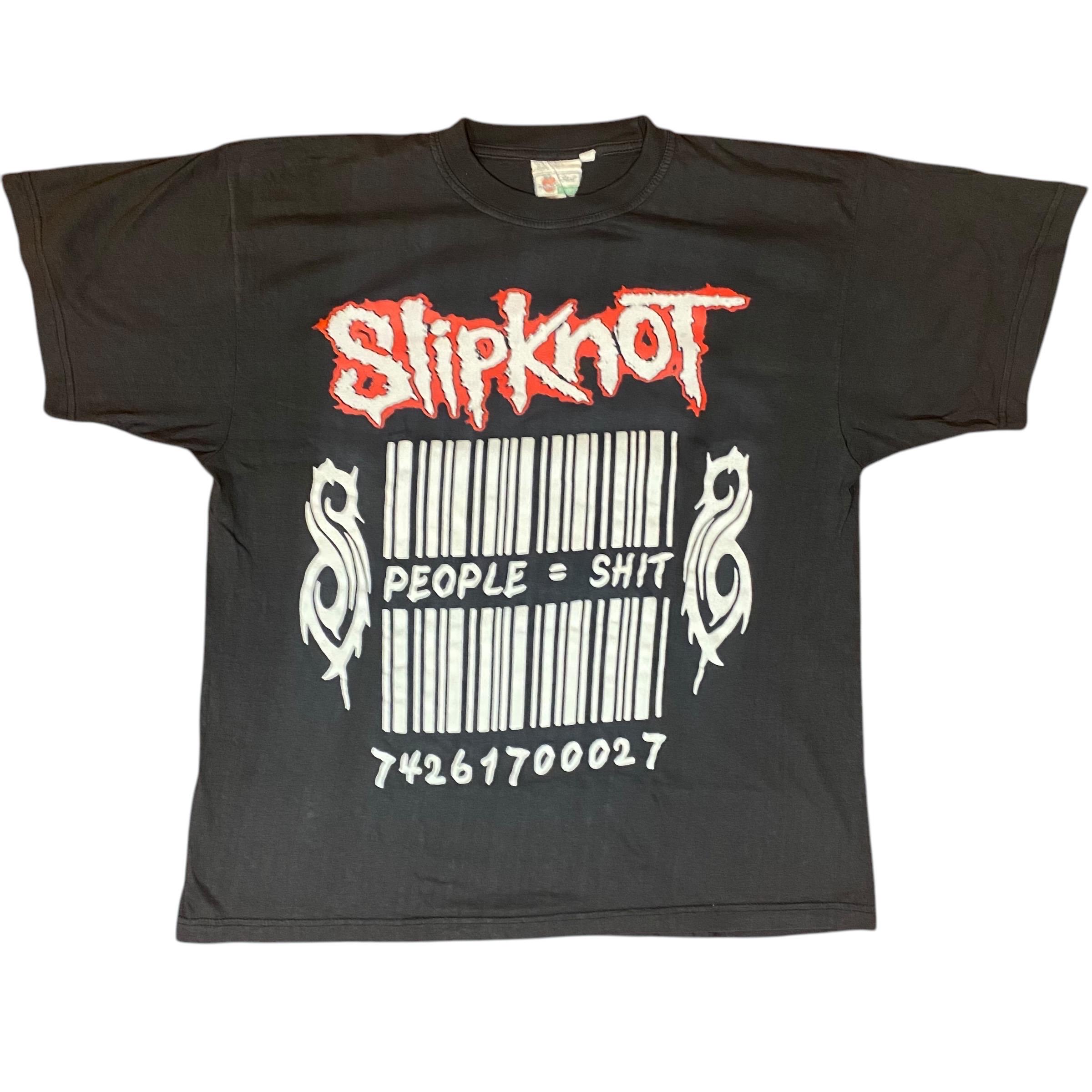 T-shirt Slipknot Officiel - Motif Code-barres, Effet Tie Dye Gris - Homme, Coton, Impression Avant/arrière