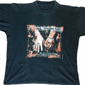vintage années 90 bleu raisin Chemise Machine Head plus de choses change