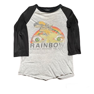 Tour de chemise vintage arc-en-ciel des années 80