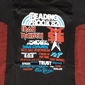 lecture rock festival chemise vintage années 80 Iron Maiden bild 1