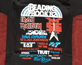 lecture rock festival chemise vintage années 80 Iron Maiden