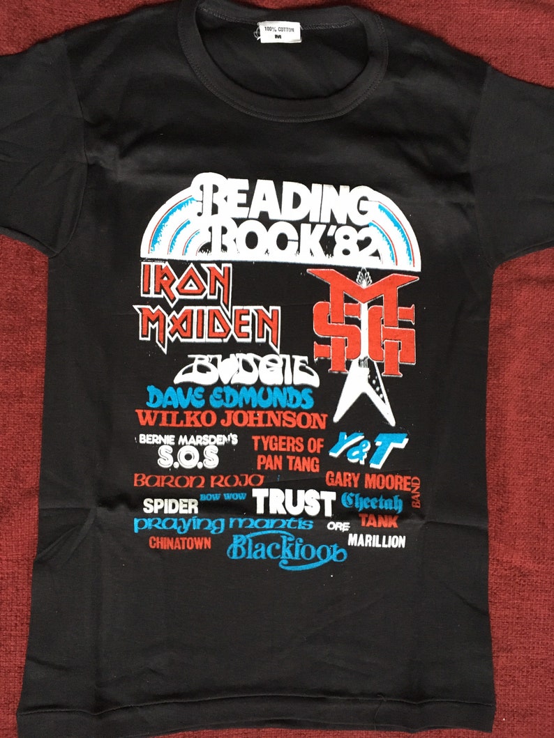 lecture rock festival chemise vintage années 80 Iron Maiden bild 1