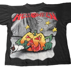 Vintage early 00s Helloween dark ride high live blunt shirt