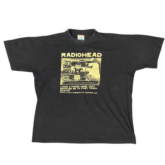 Vintage 2000 Radiohead Shirt Rare Kid a / Déchets Amnésiques 