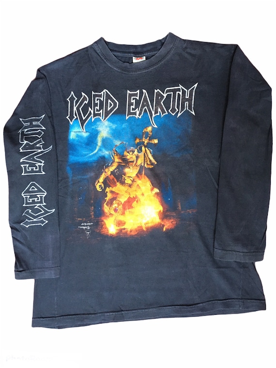 Vintage 90s Iced Earth Longsleeves Shirt Live in Athens - Etsy