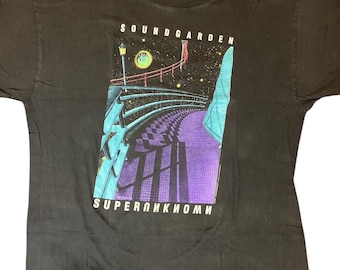 T-shirt Vintage Nine Inch Nails / Nirvana Années 90 - Taille XL, Noir - Occasion Très Bon état