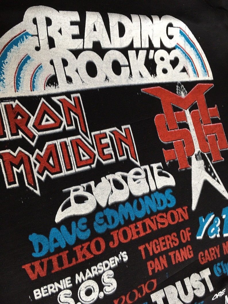 lecture rock festival chemise vintage années 80 Iron Maiden bild 7