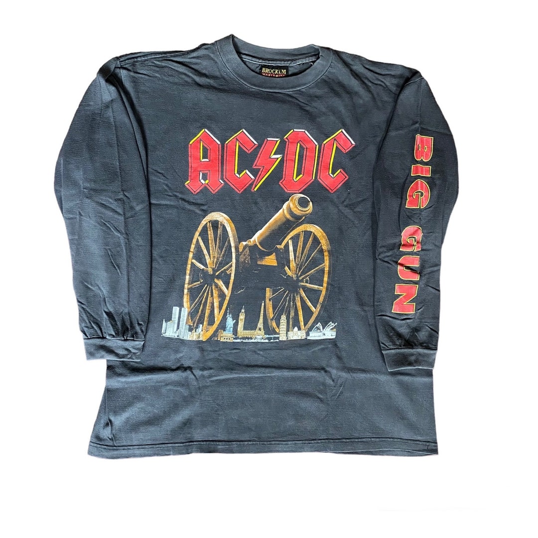 Vintage Début Des Années 90 AC/DC Big Gun Manches Longues Rare - Etsy
