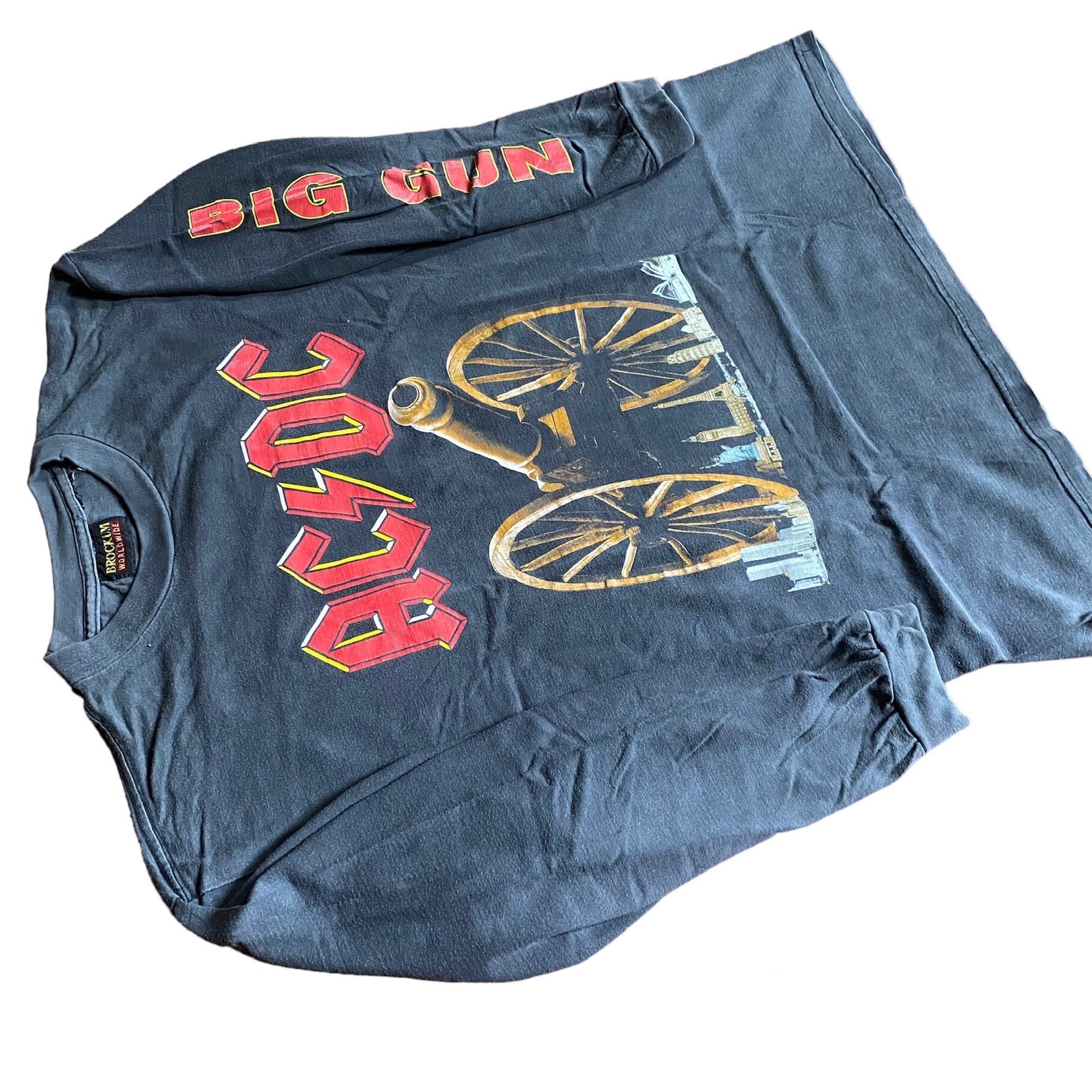 Vintage Début Des Années 90 AC/DC Big Gun Manches Longues Rare - Etsy