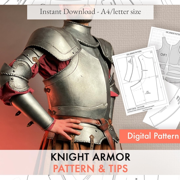 Knight Armor Pattern PDF – Medieval armor for Cosplay, LARP & Reenactment