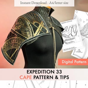 Modello per mantello Expedition 33 / Modello per cucire mantello S–XL / PDF digitale + file di taglio