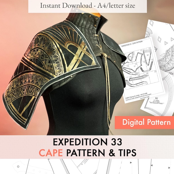 Experimentelles 33 CAPE Muster | Umhang Schnittmuster S–XL | Digitales PDF + Plotterdatei