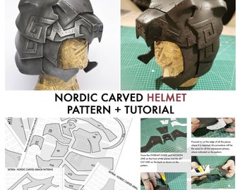 Nordic Carved Armor Helmet from Skyrim - PATTERN + TUTORIAL cosplay foam armor