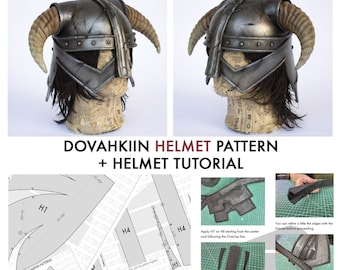 Dovahkiin helmet from Skyrim - PATTERN + TUTORIAL cosplay foam helmet