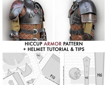 Hiccup Armor from HTTYD2 - armor PATTERN + helmet TUTORIAL cosplay foam armor costume