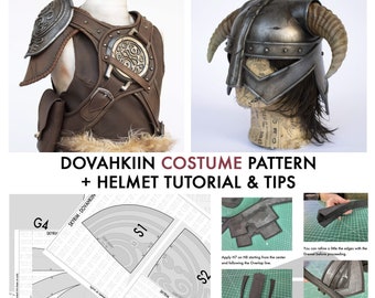 Dovahkiin full costume from Skyrim - PATTERN + TUTORIAL cosplay foam armor and helmet