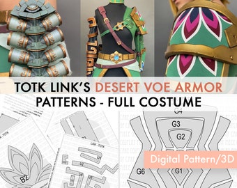 Set Desert Voe da Tears of the Kingdom - PATTERN & FILE 3D - costume completo -Armatura cosplay Link Zelda