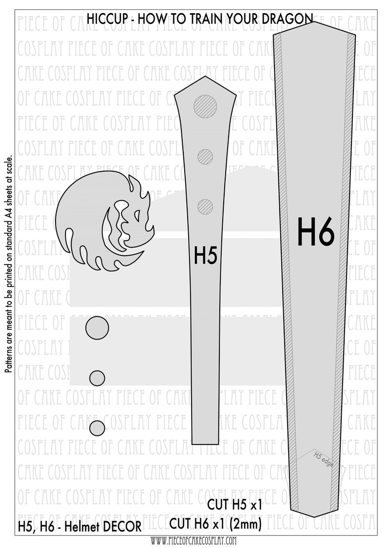 Hiccup helmet from HTTYD2 PATTERN TUTORIAL cosplay foam helmet image 5