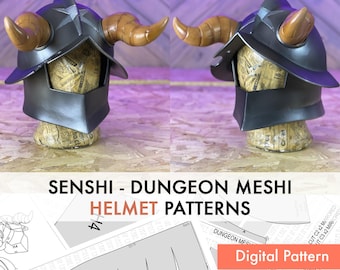 Senshi HELMET from Dungeon Meshi - PATTERN cosplay armor accessories