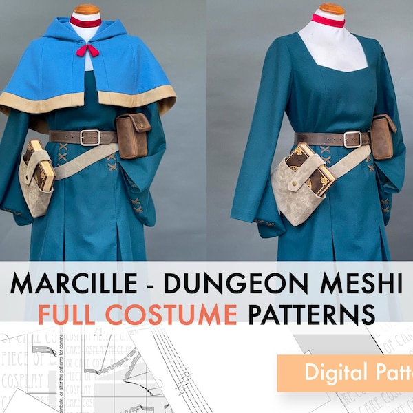 Marcille FULL COSTUME from Dungeon Meshi - PATTERN cosplay tailoring accessories