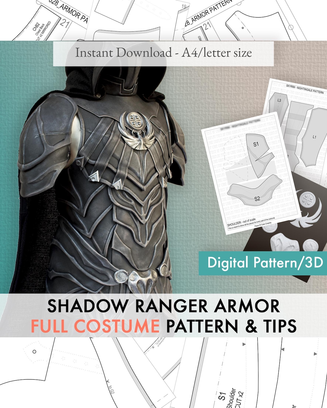 Shadow Ranger FULL ARMOR Pattern | Stealth Fantasy Armor | LARP ...