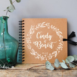 Libro degli ospiti in carta kraft personalizzato per il tuo matrimonio