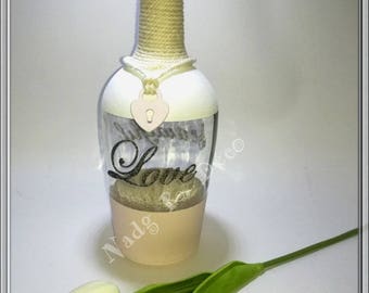 Decoration vase bottle romantic style - recycling