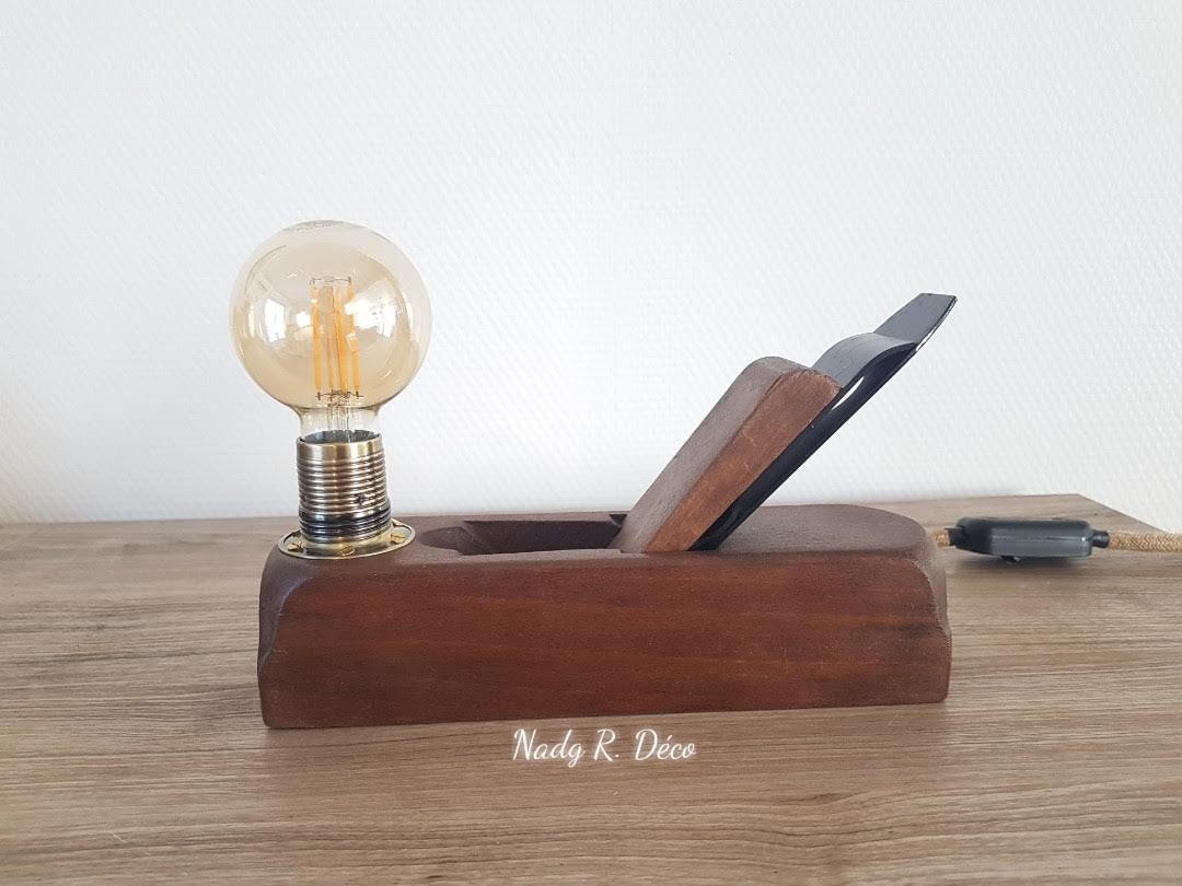 Lampe Rabot en Bois