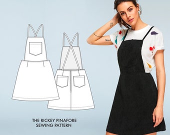 Rickey // Jumper Dress Sewing Pattern / Pinafore Sewing Pattern / Utility Jumper Sewing Pattern/ Overalls Sewing Pattern / Women's Jumper