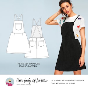 Rickey // Jumper Dress Sewing Pattern / Pinafore Sewing Pattern / Utility Jumper Sewing Pattern/ Overalls Sewing Pattern / Women's Jumper afbeelding 1