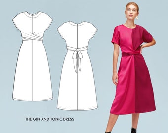 Gin and Tonic // Now with Plus sizes! // Colorblock Dress Pattern. Easy Sewing Pattern, Beginner's Pattern / PDF Sewing Patterns For Women