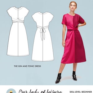 Gin and Tonic // Now with Plus sizes // Colorblock Dress Pattern. Easy Sewing Pattern, Beginner's Pattern / PDF Sewing Patterns For Women image 1