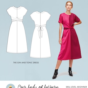 Gin and Tonic // Now with Plus sizes // Colorblock Dress Pattern. Easy Sewing Pattern, Beginner's Pattern / PDF Sewing Patterns For Women image 1