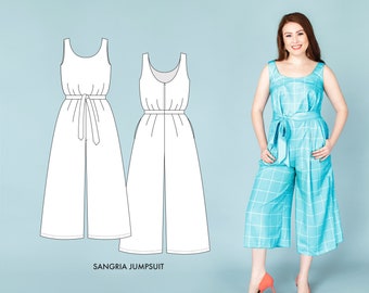 Womens Romper PDF Pattern/ Casual Jumpsuit Sewing Pattern.